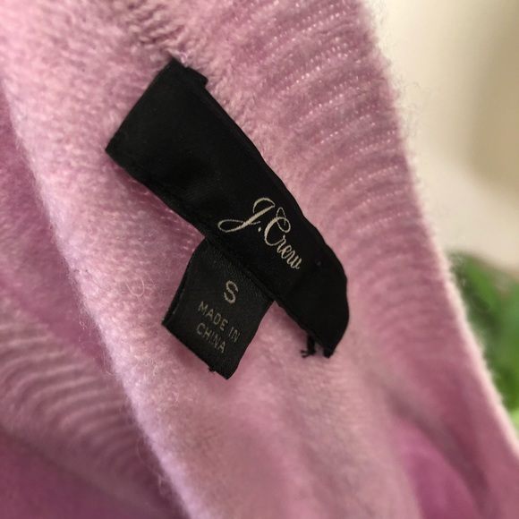 J Crew V-Neck in Supersoft Alpaca High Low Hem Purple Sweater Small - Picture 6 of 8